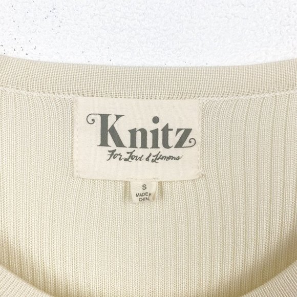 For Love And Lemons Knitz | Delancey Top Cream - Picture 4 of 8